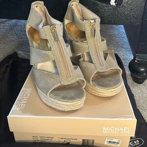 Gold Michael Kors Damita wedge